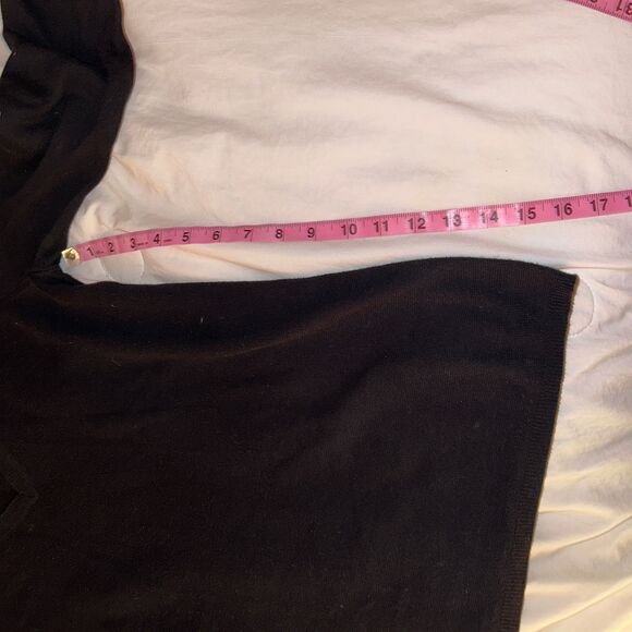 Ann Taylor Loft Black V Neck 34 Sleeve Pullover Sweater Size Large - Picture 6 of 6